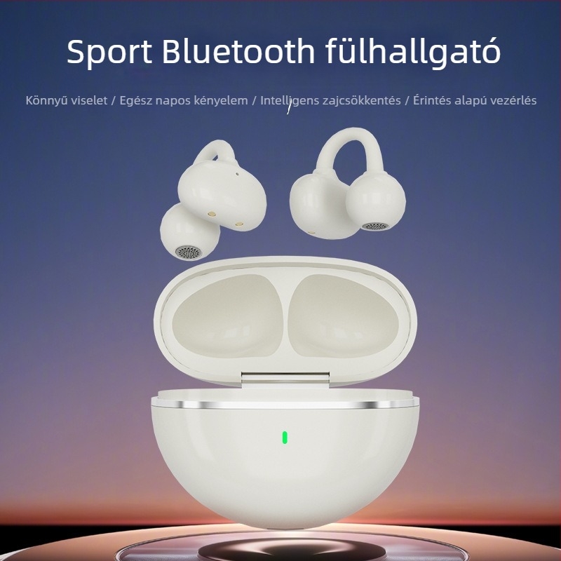 Fülcsipeszes Bluetooth headset, zajcsökkentés, hosszú üzemidő >8 óra, sztereó hangzás, 10 m hatótávolság, Bluetooth 5.4