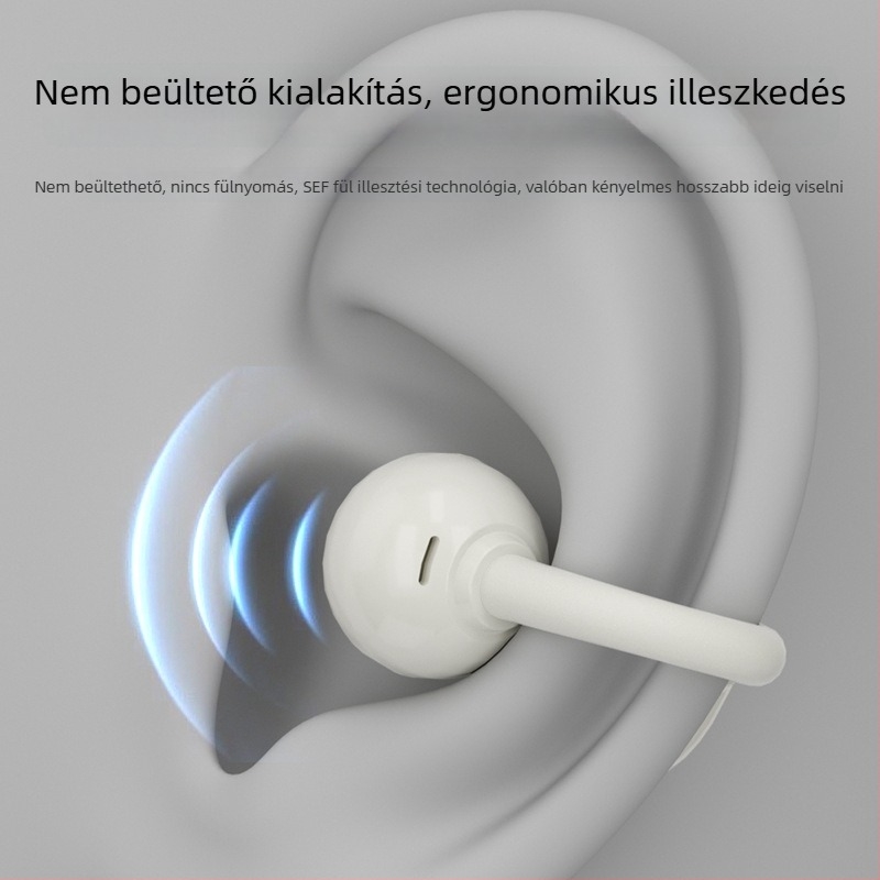 Fülcsipeszes Bluetooth headset, zajcsökkentés, hosszú üzemidő >8 óra, sztereó hangzás, 10 m hatótávolság, Bluetooth 5.4