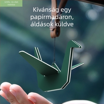 Autós függő dísz – Kézzel készített origami daru, Aromaterápia, Szagtalanítás, Belső tér frissítése, Testreszabható