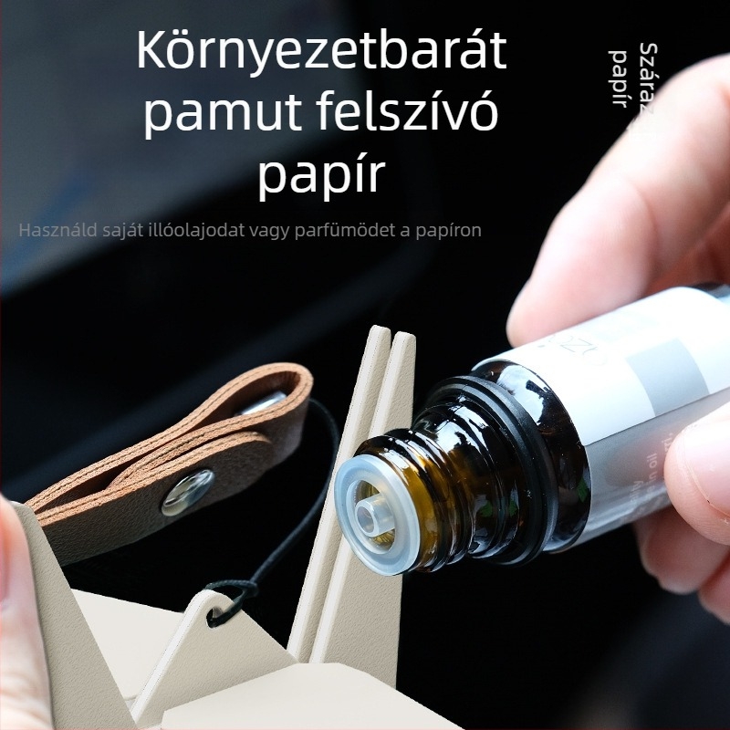 Autós függő dísz – Kézzel készített origami daru, Aromaterápia, Szagtalanítás, Belső tér frissítése, Testreszabható