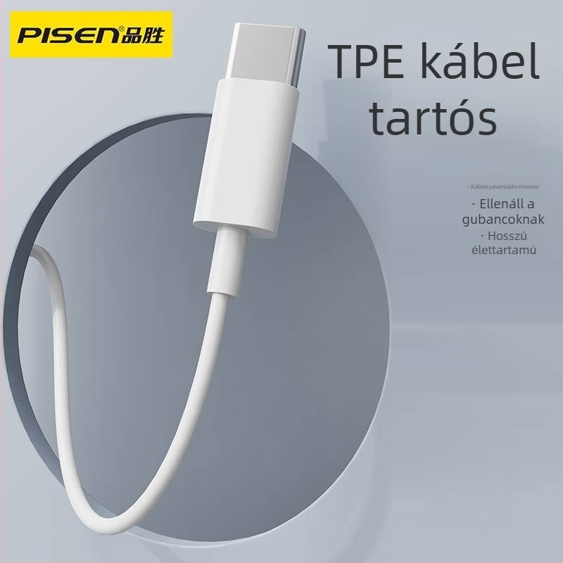 Pisen CP06 Type-C teljesen dekódolt DAC vezetékes fülhallgató, 1,2 m kábellel, mozgó tekercs típusú, iOS-kompatibilis
