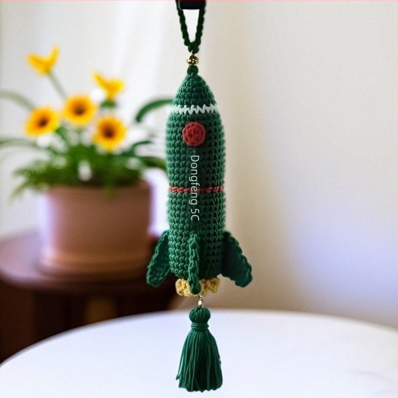 Autó belső dekorációs függő, poliészter, kézzel horgolt, kínai hagyományos stílus, belső dekoráció