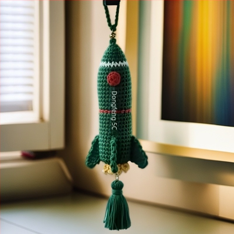 Autó belső dekorációs függő, poliészter, kézzel horgolt, kínai hagyományos stílus, belső dekoráció