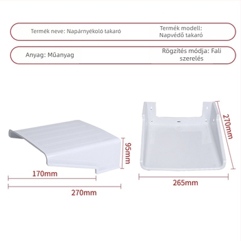 Négyzet alakú védőburkolat megfigyelő kamerához — műanyagból, falra szerelhető