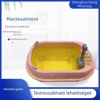 Macskaalomtálca, nyitott kör alakú kivitel, PP anyagú, nem okos funkciókkal