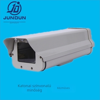 Hemisferikus kamerahéj alumíniumötvözetből, kültéri vízálló védőburkolat, JD-610 modell; kábel Ø16 mm; ablak méret 65×75 mm