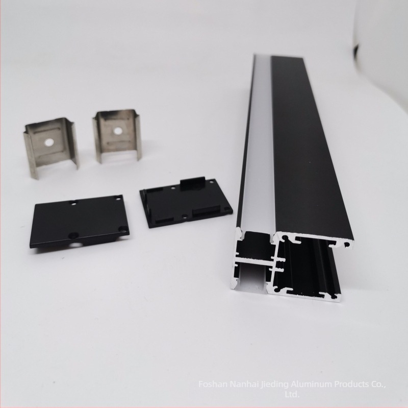 JD-1127 LED lineáris világítási profil, 6063-T5 alumínium, anodizált felület, kétoldalas falra szerelhető fényprofil felülről és lefelé világítással, nappalira, irodába, hotelbe, borospincébe és bevásárlóközpontba