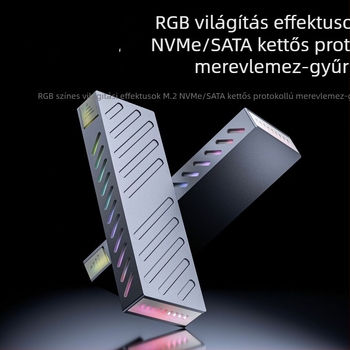 M.2 NVMe/SATA USB 3.1 külső tok – alumínium ötvözet, 4TB-ig támogatás, 6/10 Gbps, 450/800 MB/s