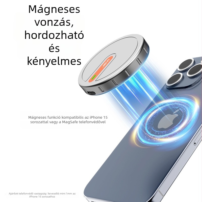 Külső M.2 NVMe ház Apple iPhone 15 Pro számára, USB-C, alumínium ötvözet, 10Gbps, akár 4TB-ig