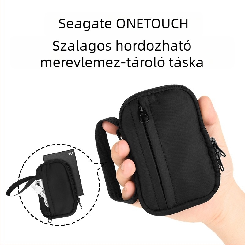 Seagate OneTouch külső merevlemez tároló táska (Nylon, Modell: Seagate OneTouch, Tartalmaz tárolótáskát)