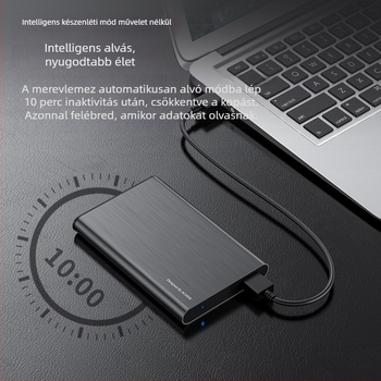 2,5 hüvelykes SATA külső merevlemez-ház, USB 3.0, 5 Gbps, alumíniumötvözet, FA-08US modell, OEM támogatás