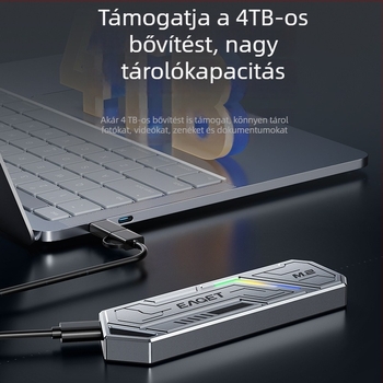 Yijie M.2 NVMe SSD tok – Mecha sorozat, Type-C 3.2, külső hordozható SSD