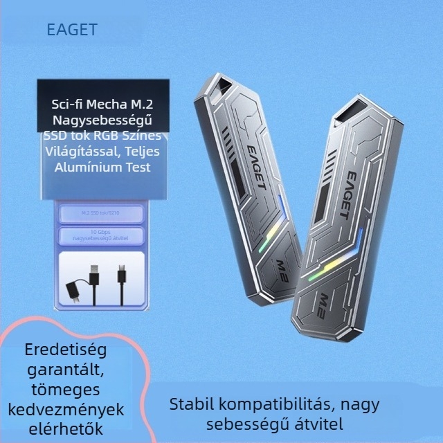 Yijie M.2 NVMe SSD tok – Mecha sorozat, Type-C 3.2, külső hordozható SSD