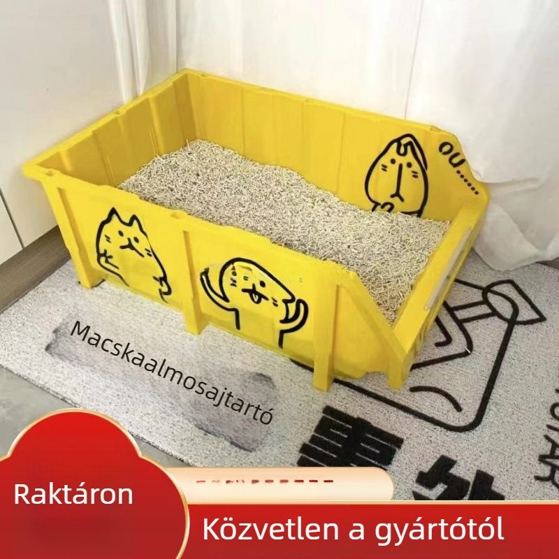 Macskaalom-doboz antifröccsenés, nyitott felső dizájn és tároló doboz alkatrészekhez