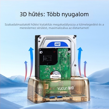 YC-3328 merevlemez tok 2,5/3,5 hüvelykes meghajtókhoz, USB 3.0, akár 20 TB