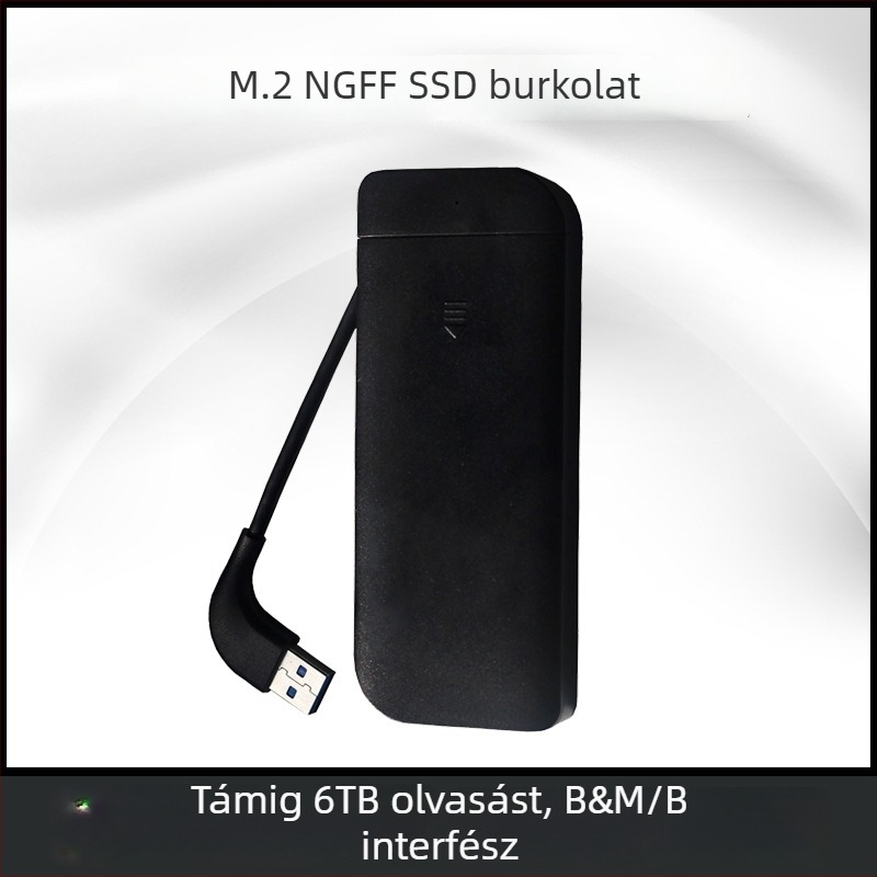 M.2 SSD tok (NGFF), USB 3.0, 5Gbps, Eszköz nélküli telepítés, Kábel a csomagban, ABS anyag