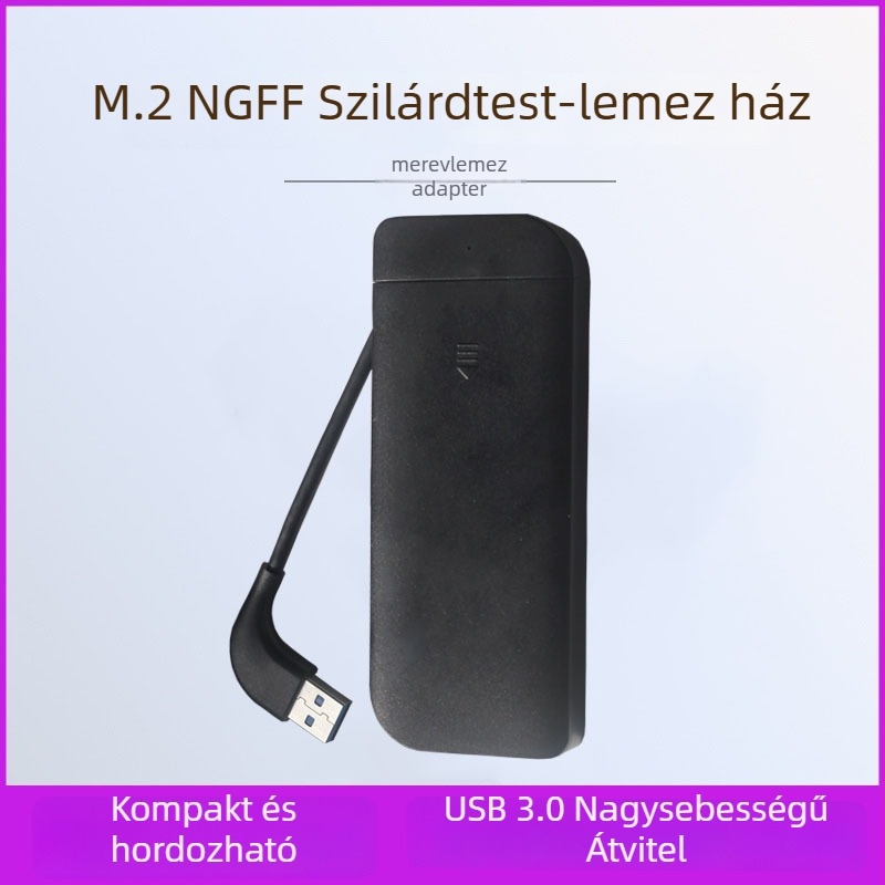 M.2 SSD tok (NGFF), USB 3.0, 5Gbps, Eszköz nélküli telepítés, Kábel a csomagban, ABS anyag