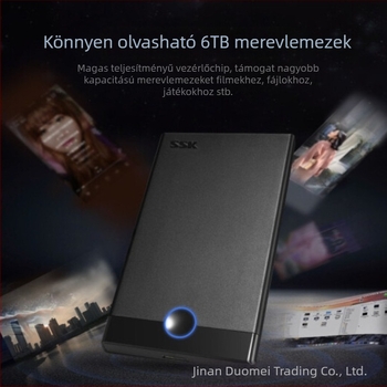 SSK 090 Külső HDD tok SATA USB 3.0 – Támogatja a 6 TB-ig
