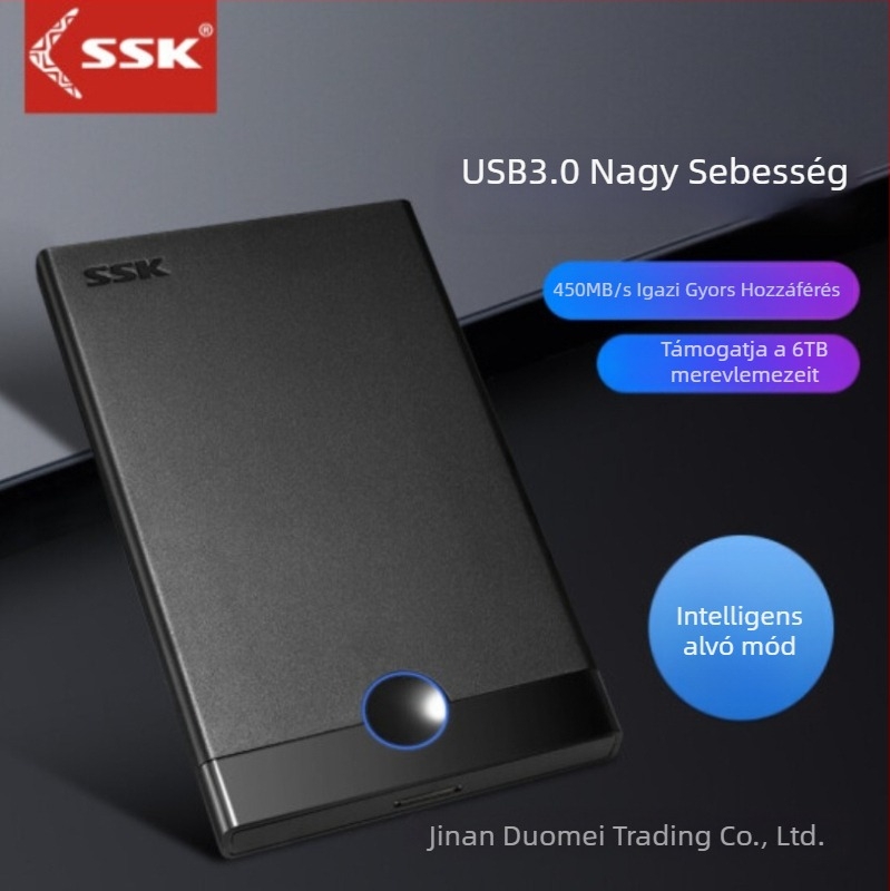SSK 090 Külső HDD tok SATA USB 3.0 – Támogatja a 6 TB-ig