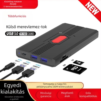 D139 HDD tok, ABS műanyag, támogatás 6TB-ig, USB 3.0–SATA átviteli interfész, átviteli sebesség akár 5 Gb/s, OEM feldolgozás