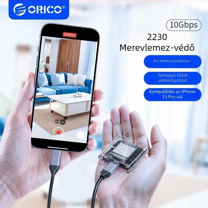 Orico TC20 M.2 NVMe külső SSD tok USB-C