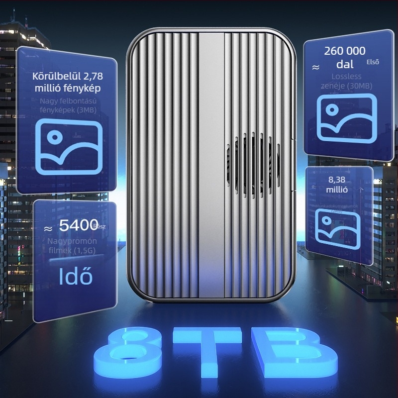 M.2 NVMe Külső SSD Tok, alumínium ötvözet, mágneses MagSafe, USB-C 10Gbps, támogatja 8TB-ig
