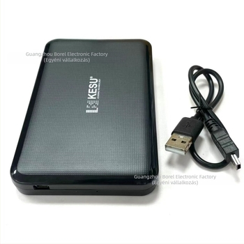 Külső HDD tok USB 2.0-val push-pull fedéllel, ABS ház, 2–4TB támogatás, modell K-ESU-K103