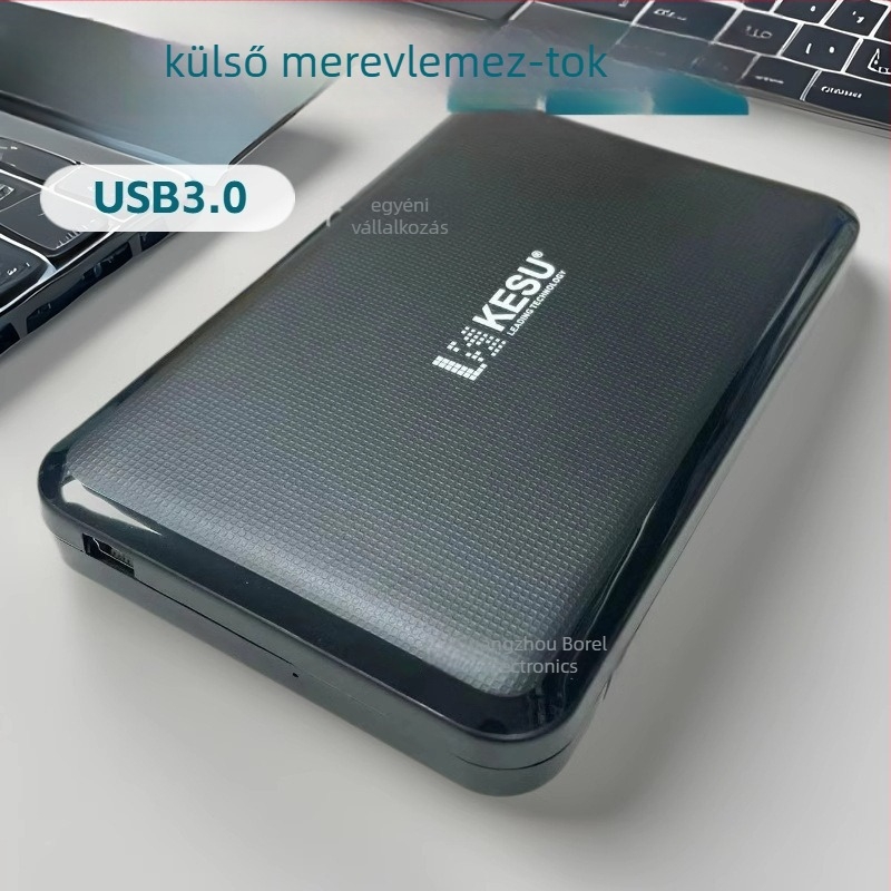 Külső HDD tok USB 2.0-val push-pull fedéllel, ABS ház, 2–4TB támogatás, modell K-ESU-K103