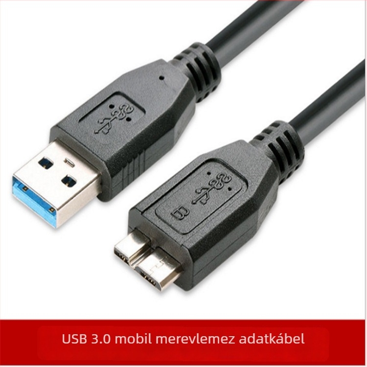 USB 3.0 Type-A-tól Micro-B-ig adatkábel külső merevlemezhez