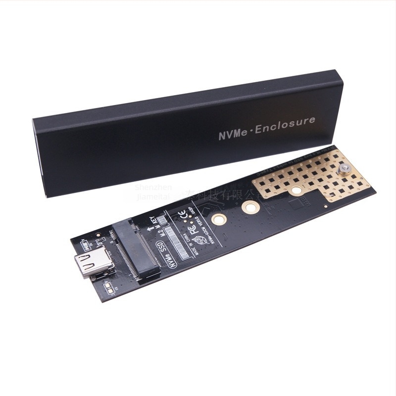 M.2 NVMe USB 3.1 Gen2/Type-C tok, ötvözet alumínium, kettős protokoll, OEM-kész