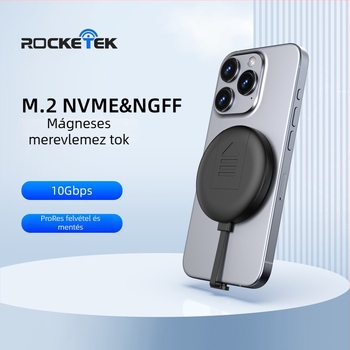 M.2 NVMe & NGFF mágneses USB-C SSD tokozás, 2 TB-ig, 10 Gbps, ABS