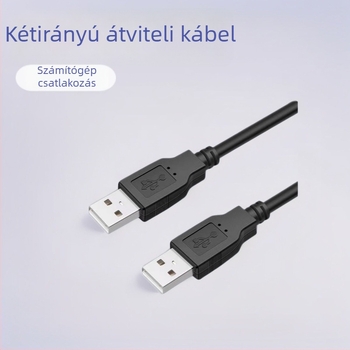 USB adatátviteli kábel USB A–USB A, 1,5 m, USB 2.0, számítógéphez és külső merevlemehez