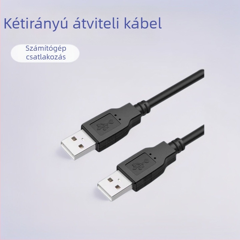 USB adatátviteli kábel USB A–USB A, 1,5 m, USB 2.0, számítógéphez és külső merevlemehez
