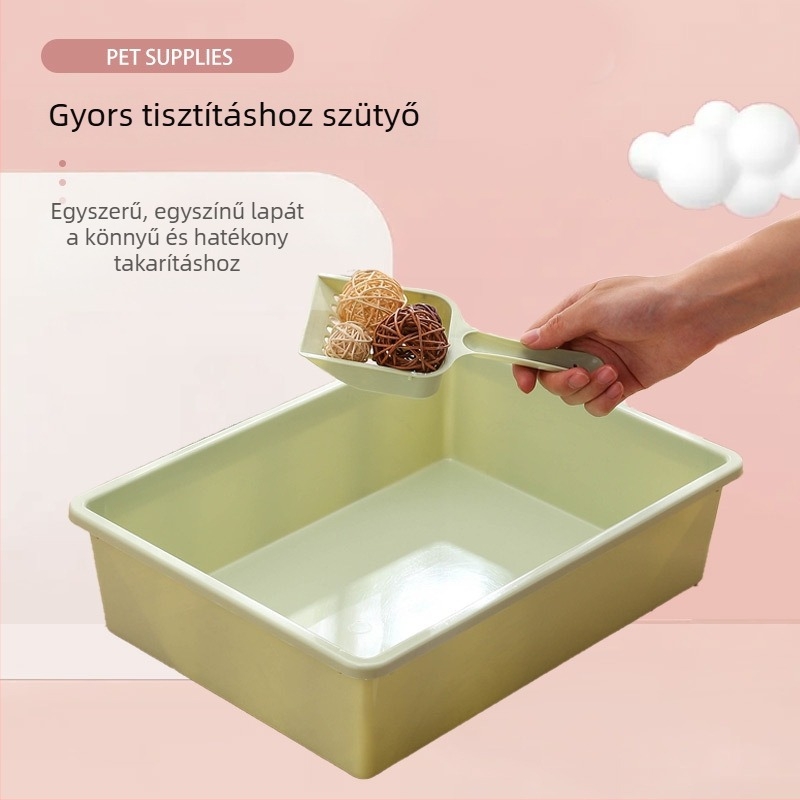 Macskaalomtálca - félig zárt kialakítás, szagkezelés, fröccsenés elleni funkció, PP anyag, márka Harry Acridine