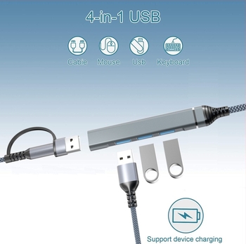 Type-C USB 3.0 hub adapter, egyportos bővítő, 5 Gbps átviteli sebesség, buszos tápellátás