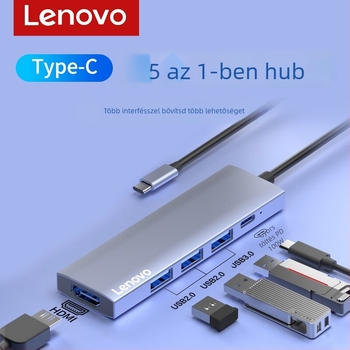 Type-C dokkolóállomás, S705, 0.25 m kábel, külső tápegység nélkül, átviteli sebesség 5