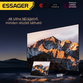ESSAGER 8-in-1 bővítő dokkoló USB HUB és M.2 SSD tok - USB 3.2 Gen2, 10 Gbps