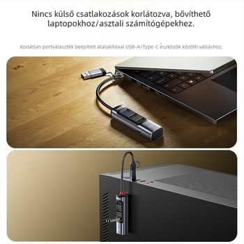 Yesido HB19 USB 3.0 hatportos hub MacBookhoz, 5.0Gbps, tápellátás nélkül