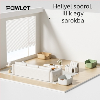Macskaalom-tál, nyitott, fröccsenés elleni, integrált kialakítás, PP anyag