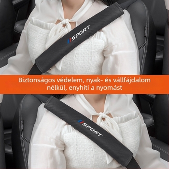 Autóöv vállvédők elő- és hátsó ülésekhez, nyaki és vállvédelmi anti-szorítás, kiterjesztett készlet (Márka: Keshunjie; Anyag: Suede)
