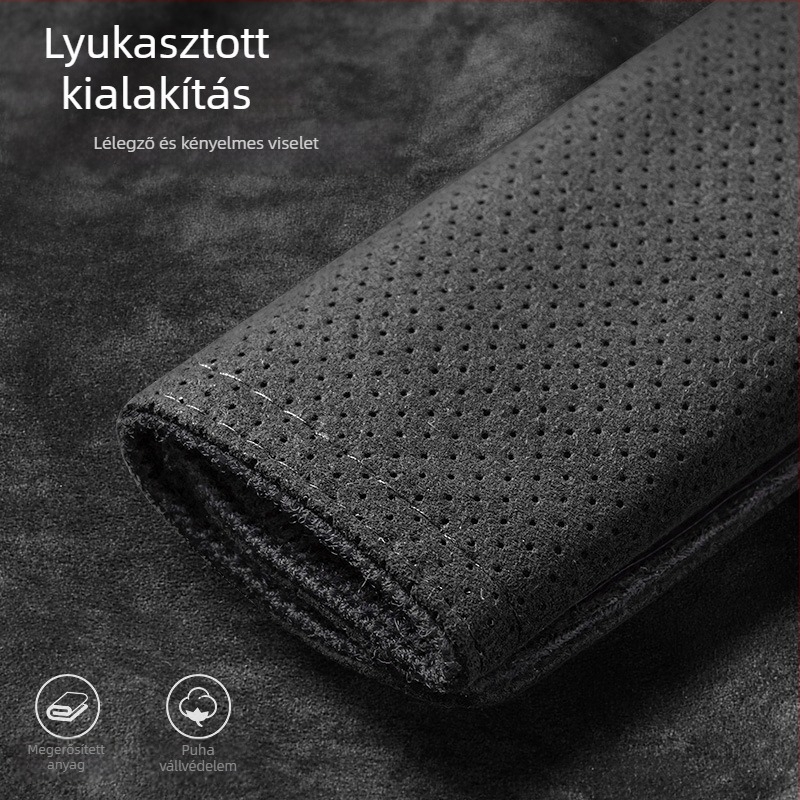 Autóöv vállvédők elő- és hátsó ülésekhez, nyaki és vállvédelmi anti-szorítás, kiterjesztett készlet (Márka: Keshunjie; Anyag: Suede)