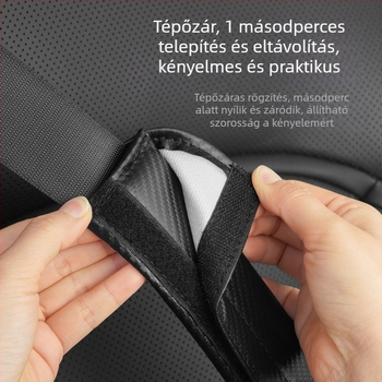 Autóbiztonsági öv vállvédő szénszálas bőrből, négy évszakos