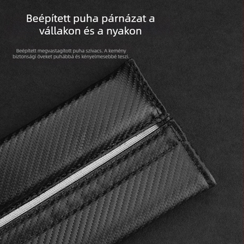 Autóbiztonsági öv vállvédő szénszálas bőrből, négy évszakos