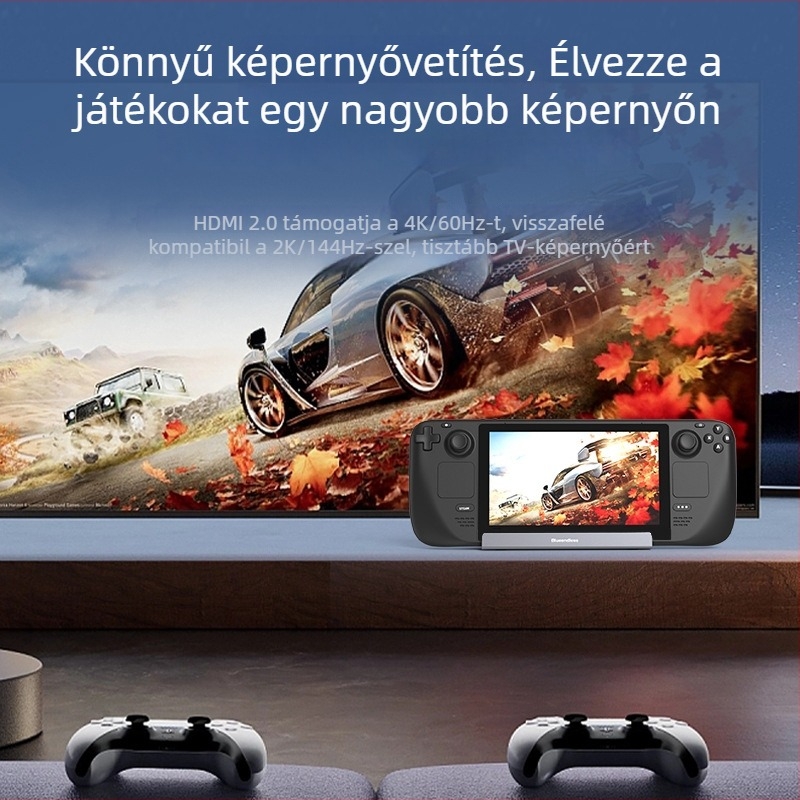 ROG Steam Deck USB-C dokk, hub 1–6, 5 Gbps, 10 cm kábel, külső tápellátás nélkül