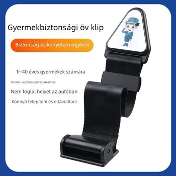 Autóülésbiztonsági öv tartó, praktikus kiegészítő, ABS + webbing, tömeg 0.061 kg, logó nyomtatás OK