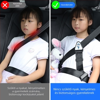 Autóülésbiztonsági öv tartó, praktikus kiegészítő, ABS + webbing, tömeg 0.061 kg, logó nyomtatás OK