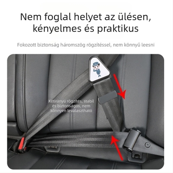 Autóülésbiztonsági öv tartó, praktikus kiegészítő, ABS + webbing, tömeg 0.061 kg, logó nyomtatás OK