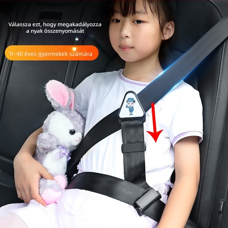 Autóülésbiztonsági öv tartó, praktikus kiegészítő, ABS + webbing, tömeg 0.061 kg, logó nyomtatás OK