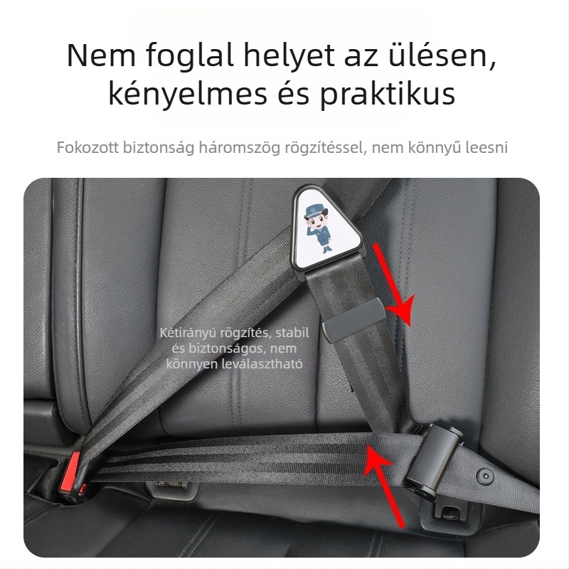 Autóülésbiztonsági öv tartó, praktikus kiegészítő, ABS + webbing, tömeg 0.061 kg, logó nyomtatás OK