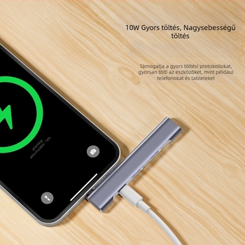 Apple WG-512 négyin‑egy dokkoló állomás Lightning interfésszel, 4-portos hub, külső táp nélkül
